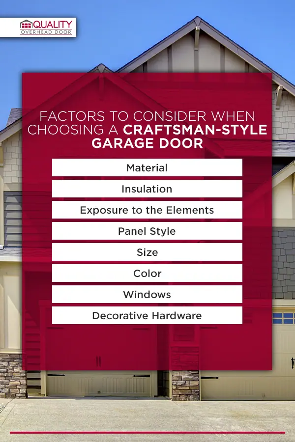 Factors to Consider When Choosing a Craftsman-Style Garage Door