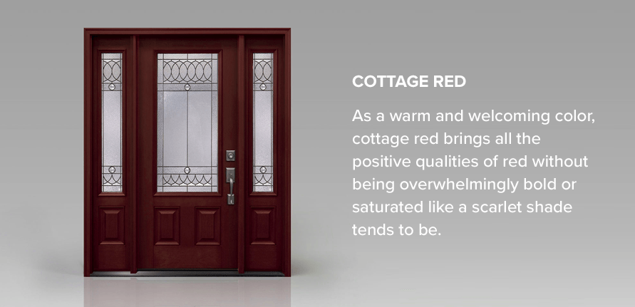 As a warm and welcoming color, cottage red brings all the positive qualities of red without being overwhelmingly bold or saturated like a scarlet shade tends to be.