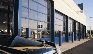 Industrial garage doors - glass