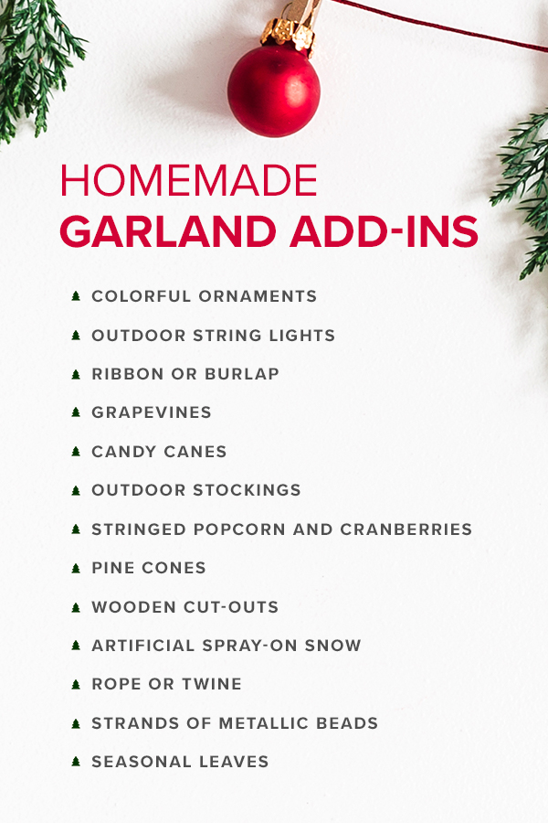 Homemade Garland Add-Ins