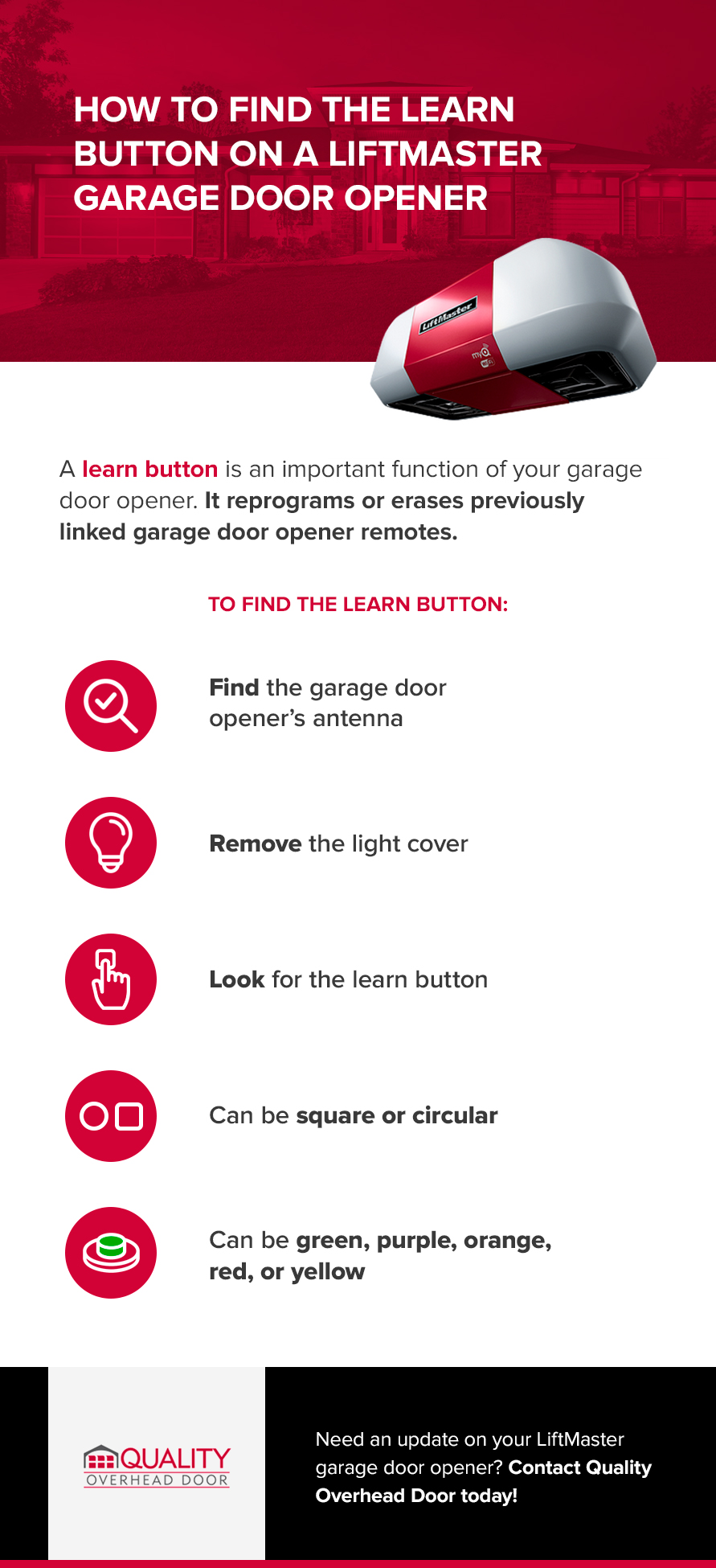 Where Is the Learn Button on a Garage Door Opener? - Quality ...